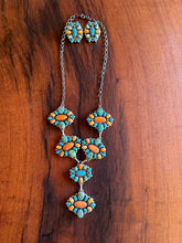 Load image into Gallery viewer, Multi Color Necklace and Earrings set
