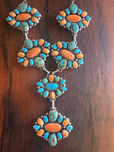 Load image into Gallery viewer, Multi Color Necklace and Earrings set
