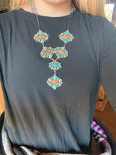 Load image into Gallery viewer, Multi Color Necklace and Earrings set
