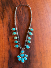 Load image into Gallery viewer, Kingman Turquoise Necklace and Earrings Set
