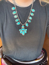 Load image into Gallery viewer, Kingman Turquoise Necklace and Earrings Set
