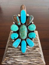 Load image into Gallery viewer, Turquoise Cluster Adjustable Ring
