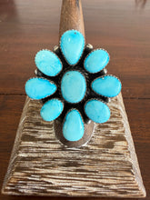 Load image into Gallery viewer, Turquoise Cluster Adjustable Ring
