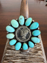Load image into Gallery viewer, Liberty Coin and Cluster Adjustable Ring
