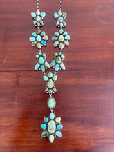 Load image into Gallery viewer, Mixed Stone Cluster Lariat with Earrings

