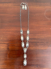 Load image into Gallery viewer, White Buffalo Lariat Necklace with Earrings
