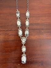 Load image into Gallery viewer, White Buffalo Lariat Necklace with Earrings
