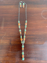 Load image into Gallery viewer, Turquoise and Spiny Lariat Set
