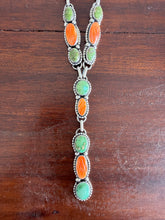 Load image into Gallery viewer, Turquoise and Spiny Lariat Set
