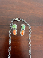 Load image into Gallery viewer, Turquoise and Spiny Lariat Set
