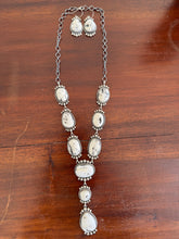 Load image into Gallery viewer, White Buffalo Lariat Set with Earrings
