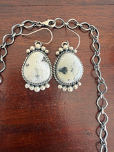 Load image into Gallery viewer, White Buffalo Lariat Set with Earrings
