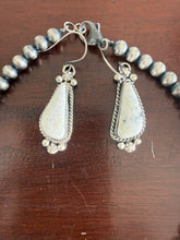 Load image into Gallery viewer, White Buffalo Squash Blossom with Earrings
