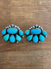 Load image into Gallery viewer, Turquoise Half Cluster Earrings
