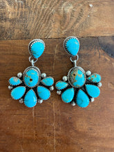 Load image into Gallery viewer, Kingman Turquoise Dangle Earrings
