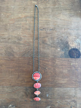 Load image into Gallery viewer, Red Spiny 4 Stone Lariat
