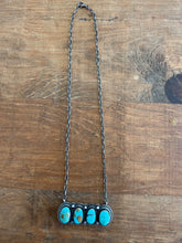 Load image into Gallery viewer, Kingman Turquoise 4 Stone Necklace
