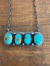 Load image into Gallery viewer, Kingman Turquoise 4 Stone Necklace
