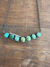 Load image into Gallery viewer, 7 Stone Sonoran Turquoise Necklace
