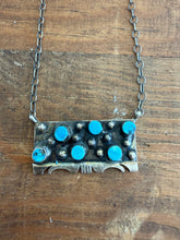 Load image into Gallery viewer, Kingman Turquoise Bar Necklace
