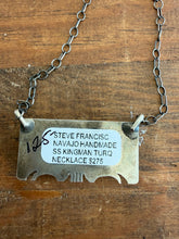Load image into Gallery viewer, Kingman Turquoise Bar Necklace
