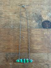 Load image into Gallery viewer, Green 5 Stone Necklace
